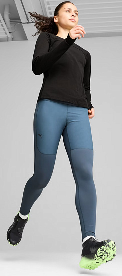 Лонгслив женский Puma Seasons Tech Wool Ls Black - Фото 4 большая