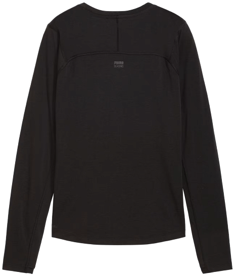 Лонгслив женский Puma Seasons Tech Wool Ls Black - Фото 7 большая