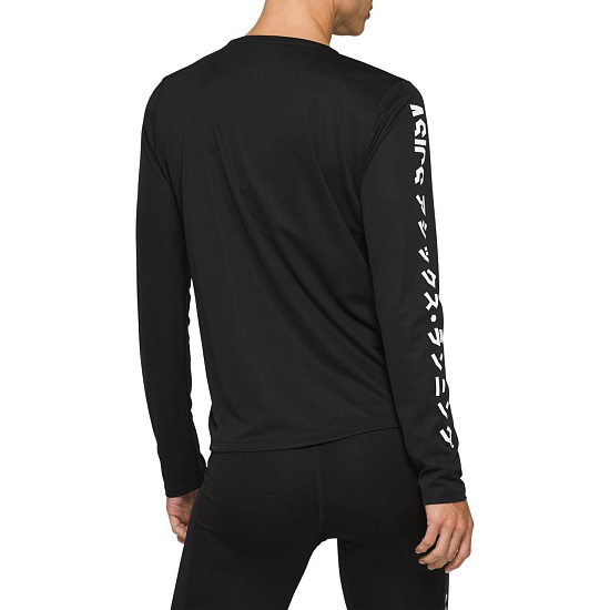 Футболка женская ASICS Katakana LS Performance Black - Фото 10 большая