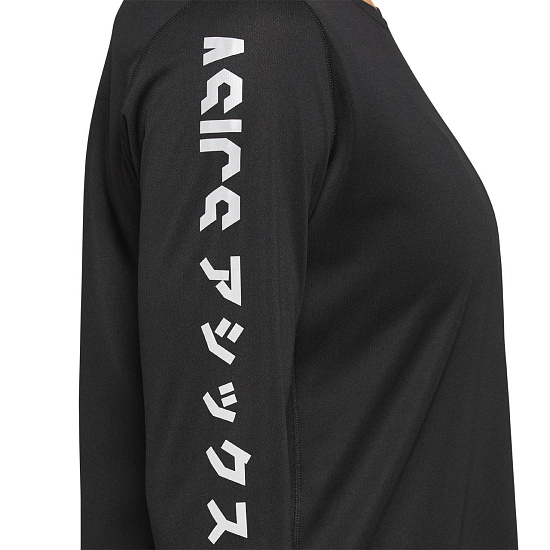 Футболка женская ASICS Katakana LS Performance Black - Фото 11 большая