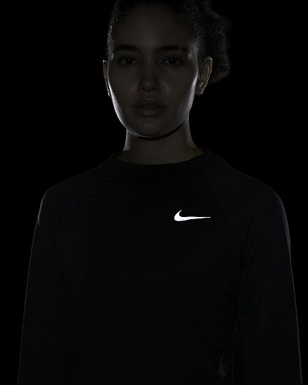 Футболка женская Nike Therma-FIT Element Crew Black - Фото 5 большая