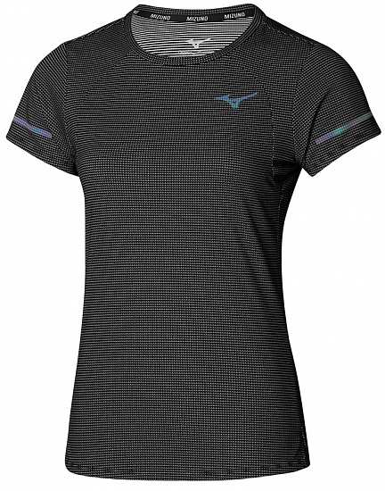 Футболка женская Mizuno Daf Dope Dyed Black - Фото 1 большая