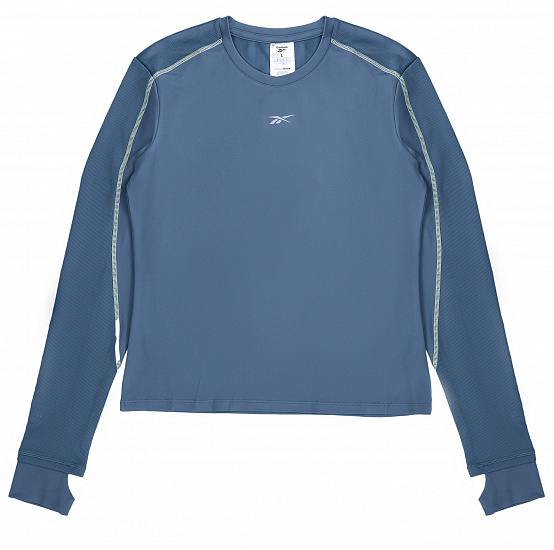 Лонгслив женский Reebok Running Ls Layer Голубой - Фото 1 большая