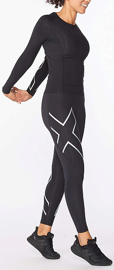 Лонгслив женский 2XU Core Compression L/S Black/Silver - Фото 3 большая