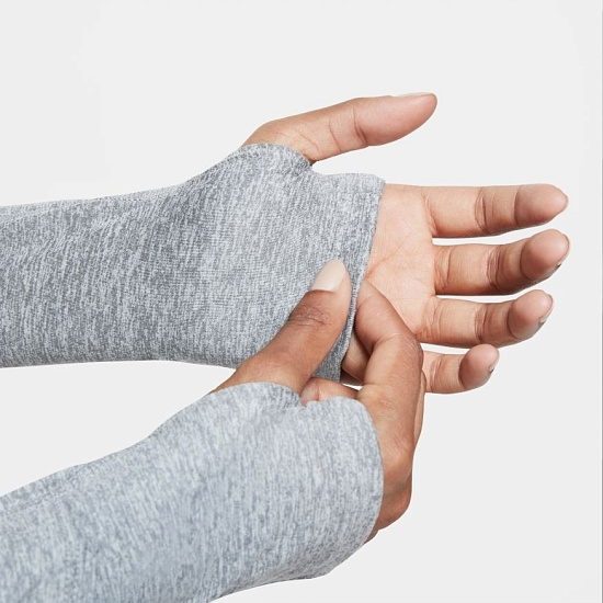 Футболка женская Nike Element Crew Grey - Фото 4 большая