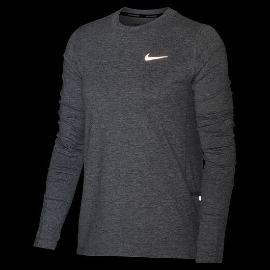 Футболка женская Nike Element Crew Grey - Фото 5 большая