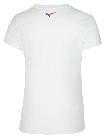 Футболка женская Mizuno Graphic Tee White - Фото 2 большая