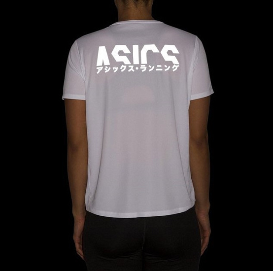 Футболка женская ASICS Katakana Ss Brilliant White - Фото 6 большая