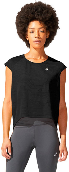 Майка женская ASICS Ventilate Crop Performance Black - Фото 2 большая