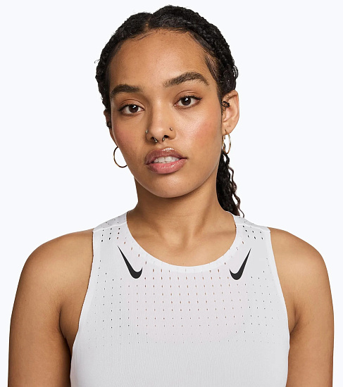 Майка женская Nike Aeroswift Dri-FIT Adv White/Black - Фото 3 большая