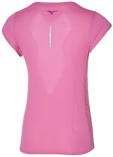 Футболка женская Mizuno Aero розовый - Фото 2 большая