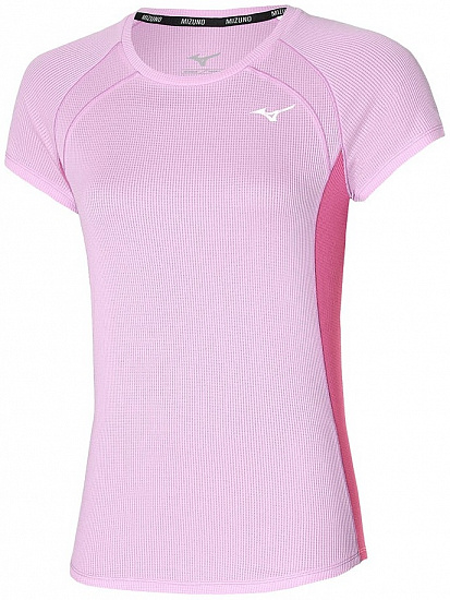Футболка женская Mizuno DryAeroFlow пурпурно-розовый - Фото 1 большая
