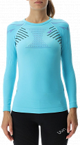 Лонгслив женский UYN Running Ultra1 Ow Curacao/Black/Purple