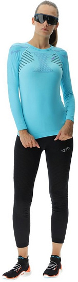 Лонгслив женский UYN Running Ultra1 Ow Curacao/Black/Purple - Фото 5 большая