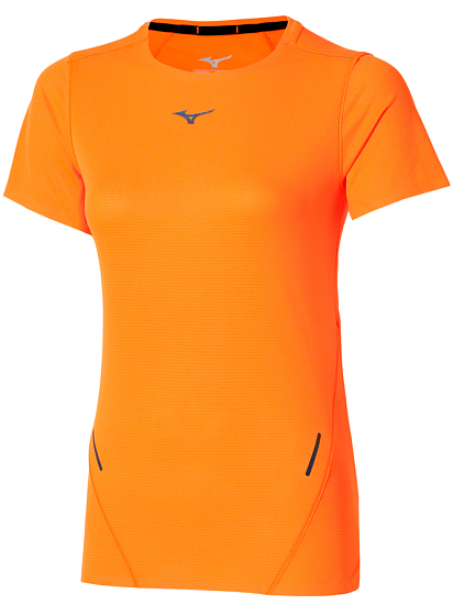 Футболка женская Mizuno Tech Light Daf SS Tangelo - Фото 1 большая