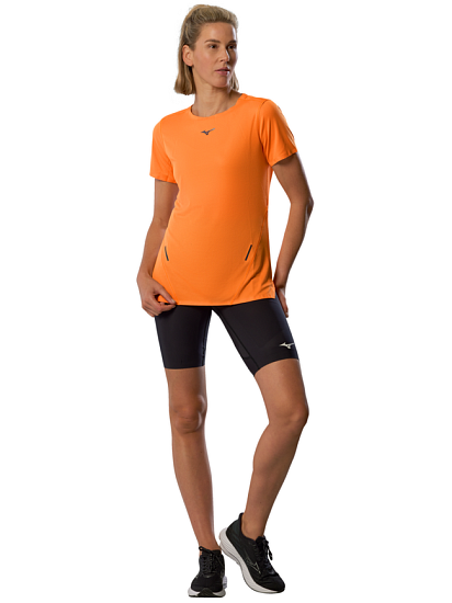 Футболка женская Mizuno Tech Light Daf SS Tangelo - Фото 5 большая