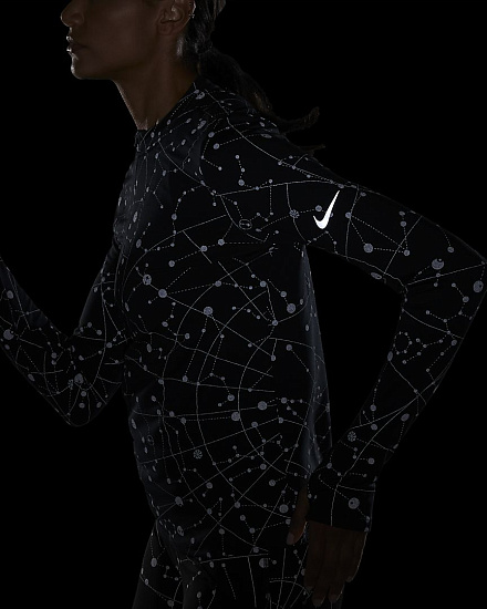 Футболка женская Nike Element Flash Black/Reflective Silver - Фото 2 большая