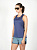 Майка женская Mizuno Tech Light Singlet Estate Blue - Фото 4 малая