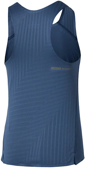 Майка женская Mizuno Tech Light Singlet Estate Blue - Фото 2 большая