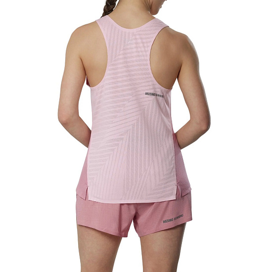 Майка женская Mizuno Tech Light Singlet Rose Elegance - Фото 3 большая