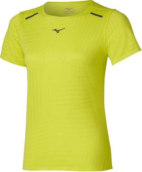 Футболка женская Mizuno Tech Light Lightning Yellow - Фото 1 большая