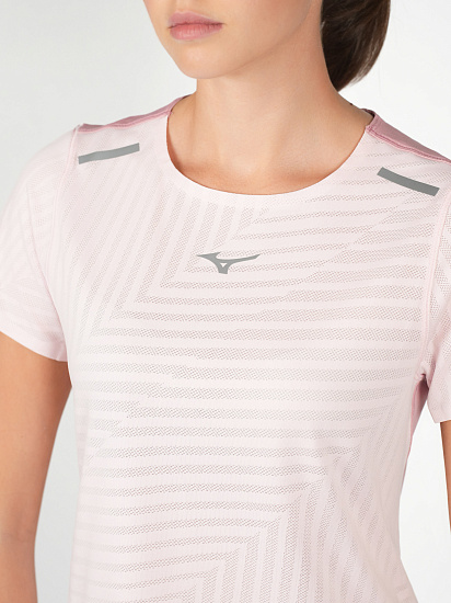 Футболка женская Mizuno Tech Light Rose Elegance - Фото 6 большая