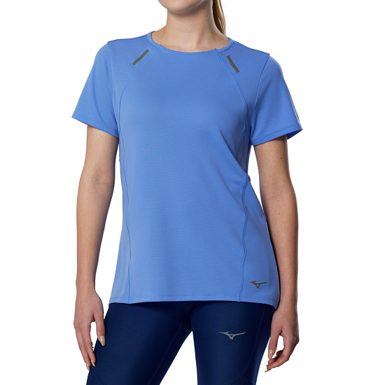 Футболка женская Mizuno Active Dryaeroflow Ultramarine - Фото 3 большая