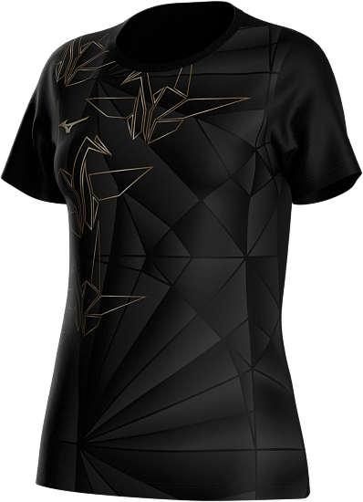 Футболка женская Mizuno Active Dryaeroflow Graphic Taniori - Фото 3 большая