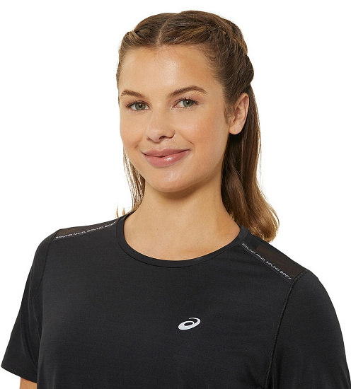 Футболка женская ASICS Road Top Black - Фото 7 большая
