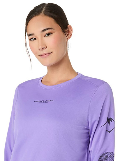 Лонгслив женский ASICS Fujitrail Logo Amethyst - Фото 6 большая