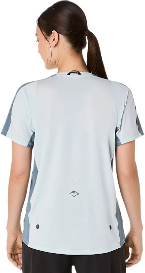 Футболка женская ASICS Fujitrail Elite Ss Cool Grey/Iron Clad - Фото 2 большая