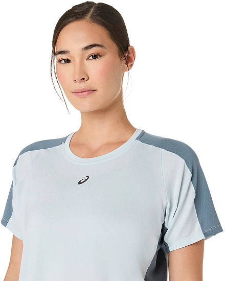 Футболка женская ASICS Fujitrail Elite Ss Cool Grey/Iron Clad - Фото 4 большая