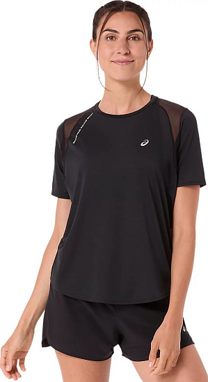 Футболка женская ASICS Road Ss Performance Black - Фото 2 большая