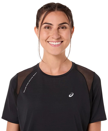 Футболка женская ASICS Road Ss Performance Black - Фото 6 большая