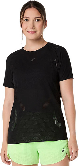 Футболка женская ASICS Metarun Ss Performance Black - Фото 2 большая