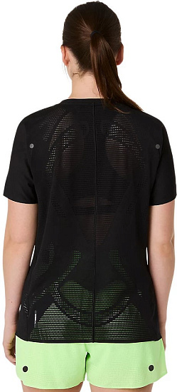 Футболка женская ASICS Metarun Ss Performance Black - Фото 3 большая