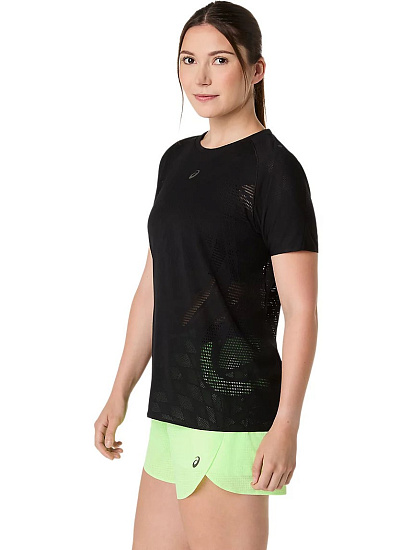 Футболка женская ASICS Metarun Ss Performance Black - Фото 4 большая