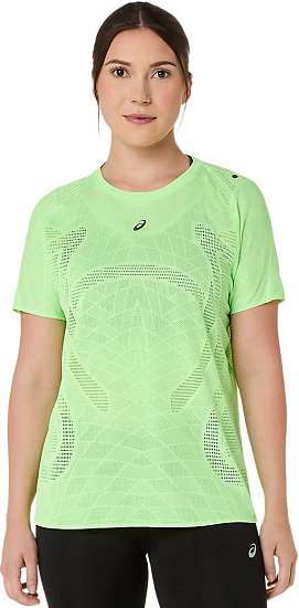 Футболка женская ASICS Metarun Ss Illuminate Green - Фото 2 большая