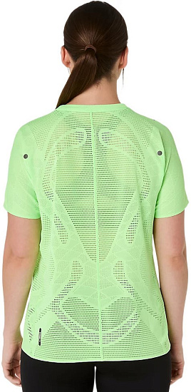 Футболка женская ASICS Metarun Ss Illuminate Green - Фото 3 большая