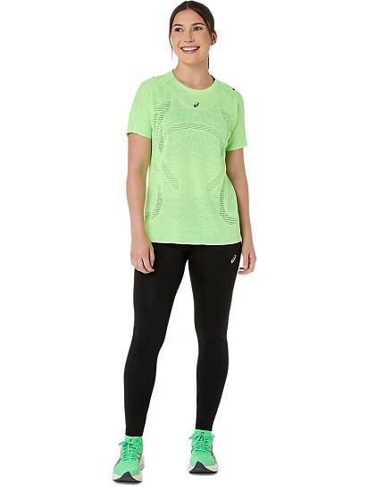 Футболка женская ASICS Metarun Ss Illuminate Green - Фото 7 большая