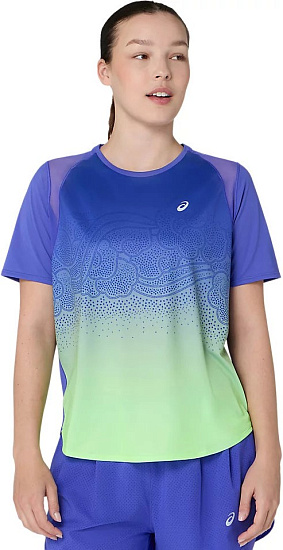 Футболка женская ASICS Road Fade Ss Cobalt - Фото 1 большая