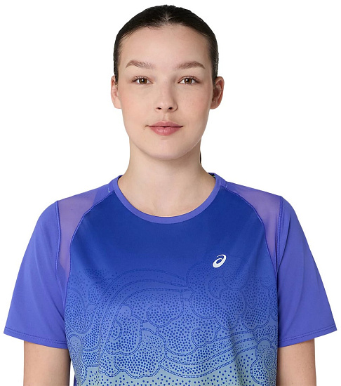 Футболка женская ASICS Road Fade Ss Cobalt - Фото 4 большая