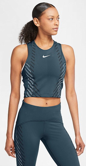 Майка женская Nike Runway GX Ash Green - Фото 4 большая