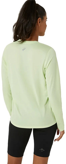 Лонгслив женский ASICS Fujitrail Logo Top Saxon Green/Light Ube - Фото 2 большая