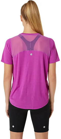 Футболка женская ASICS Road Top Lavender Grey/Indigo Fog - Фото 2 большая