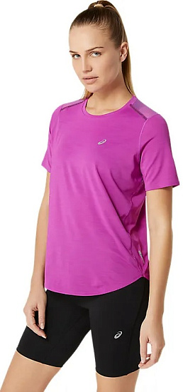 Футболка женская ASICS Road Top Lavender Grey/Indigo Fog - Фото 3 большая