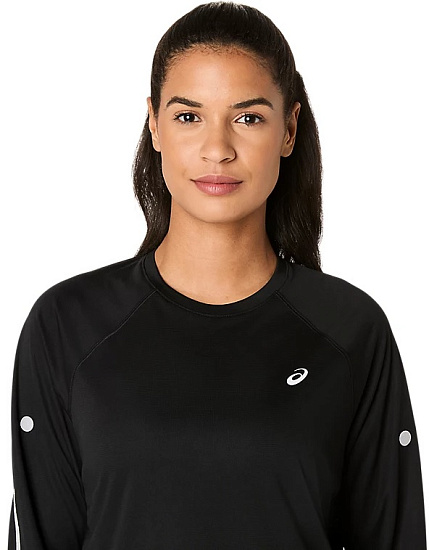 Лонгслив женский ASICS Road Lite-Show Top Performance Black - Фото 4 большая