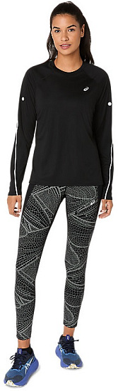 Лонгслив женский ASICS Road Lite-Show Top Performance Black - Фото 7 большая