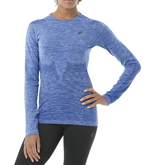Футболка женская ASICS Seamless LS Blue Purple - Фото 3 большая