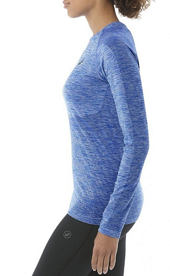 Футболка женская ASICS Seamless LS Blue Purple - Фото 5 большая